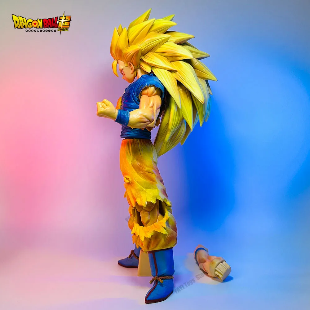 New Dragon Ball Z 32cm Anime Figure Goku Figures  DBZ Super Saiyan Model PVC Statue 2 Arms Action Figurine Decoration Toy Gift