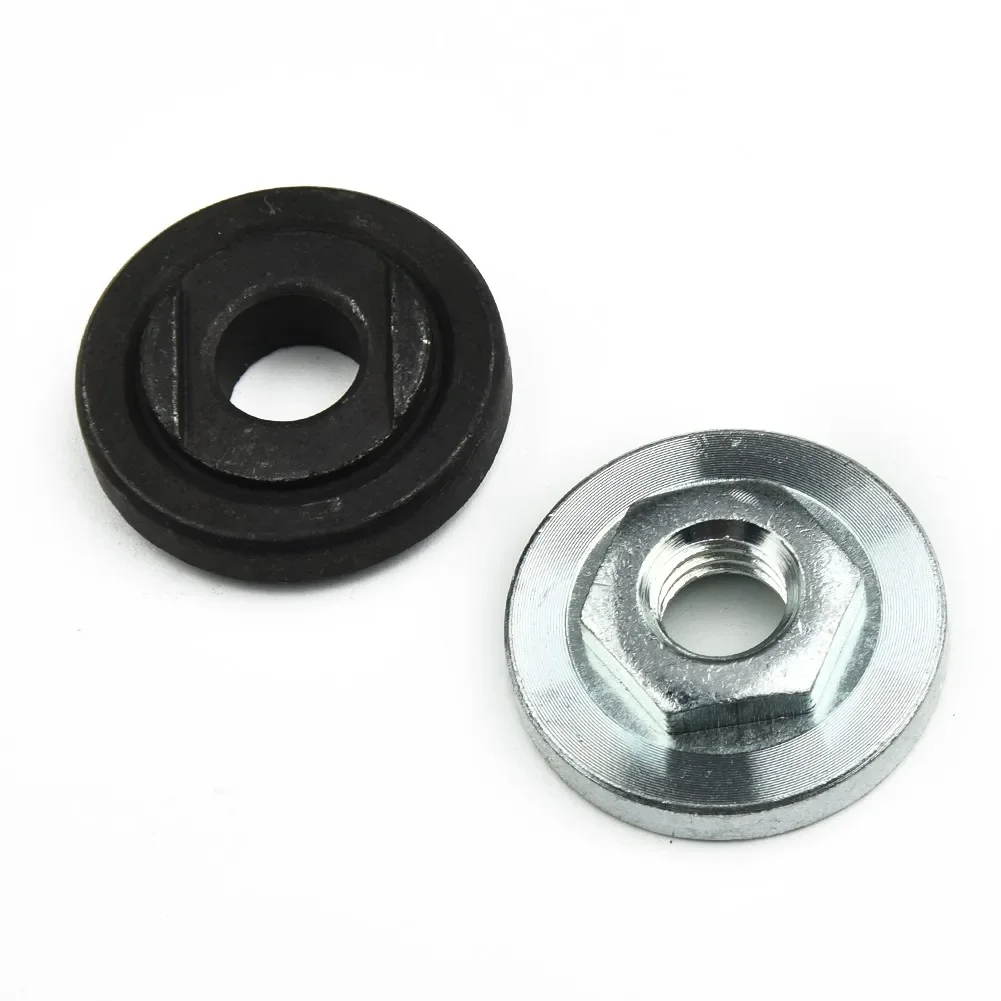 2 Pcs Flange Nuts Kit Hex Nut Set Anti-rust Non-slip Chuck Plate Replacement Modification Accessories For Electric Angle Grinde