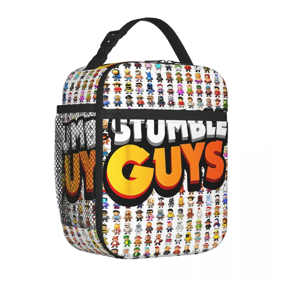 Stumble Guys Funny Game bolsa de almuerzo aislada, bolsa térmica Fiambrera portátil para niños y niñas, contenedor de comida, Picnic de trabajo