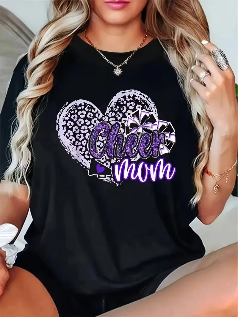 2025 نمط إلكتروني جديد مطبوع للجنسين موضة الشارع بأكمام قصيرة من القطن الخالص ورقبة مستديرة وأكمام قصيرة