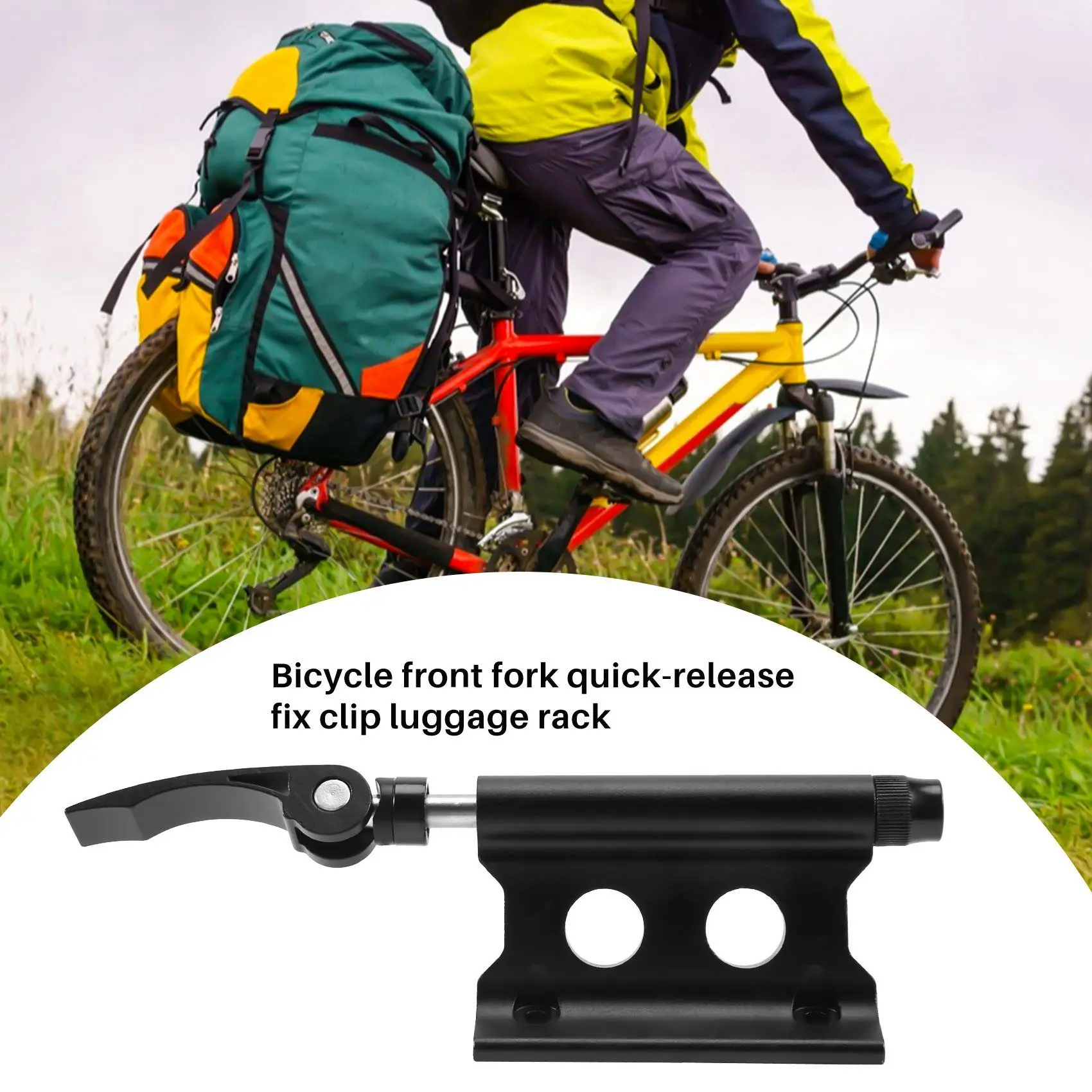 【STOCK】Bike Fork Mount Bicycle Truck Bed Roof Bike Rack Bike Fork Mount Block Truck Mount for MTB Road Bike Black