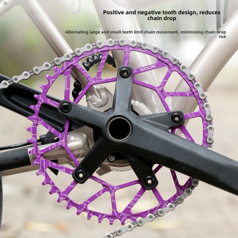 Portable 130BCD Folding Bike Chain Ring Aluminum Alloy Lightweight Bicycle Chain Ring Narrow Bicycle Cycling Accessories view 2
