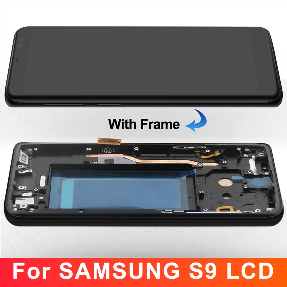 100% Tested Display For Samsung Galaxy S9 LCD With Digitizer Touch Screen Assembly SM-G960FD S9 G960 LCD with Frame Replacement