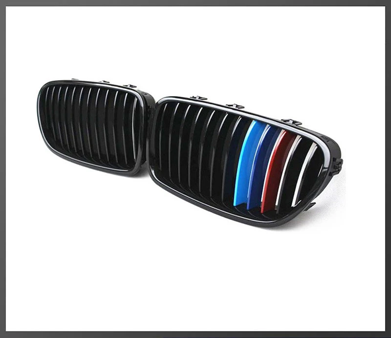 Fit for BMW 5 Series F10 2010 + 520i 523i 525i 530i 535i  Glossy Black Racing Grills ABS M Look Front grills grille