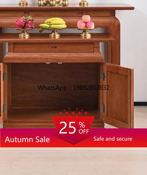 

Table for Home Use in Living Room, Modern Light Luxury Simple Solid Wood Offering Table, Buddha Altar Cabinet