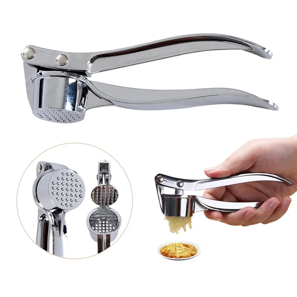 Garlic Press Crusher Mincer Kitchen Stainless Steel Garlic Smasher Squeezer Manual Press Grinding Tool Kitchen Accessories