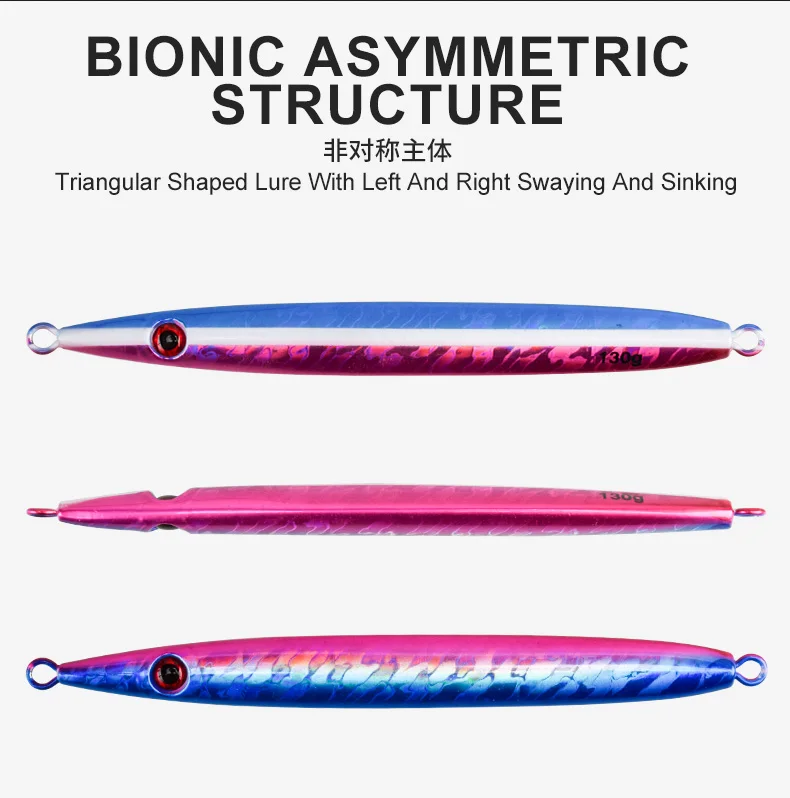 TEASER J85 100 g-200 g Speed Falling Fast Sinking Vertical Jigs Luminous Hard Metal Casting Jig Lure Assist Hook – Detail 5