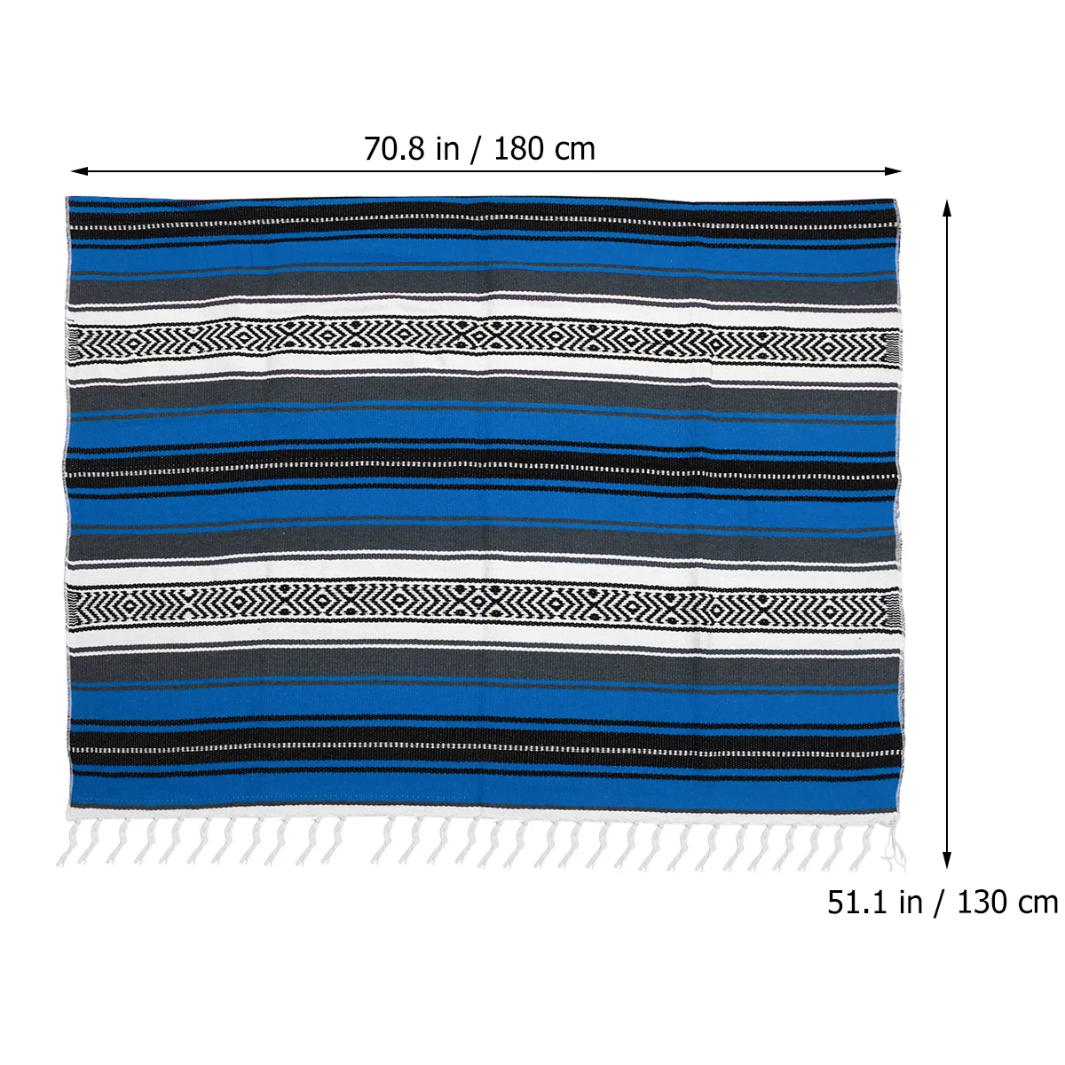 

Jacquard Shawl Pad 130X180Cm Thick Mexican Blanket For Bedroom Sofa Car Yoga Mat Woven Polyester Cotton Blend Home Decor