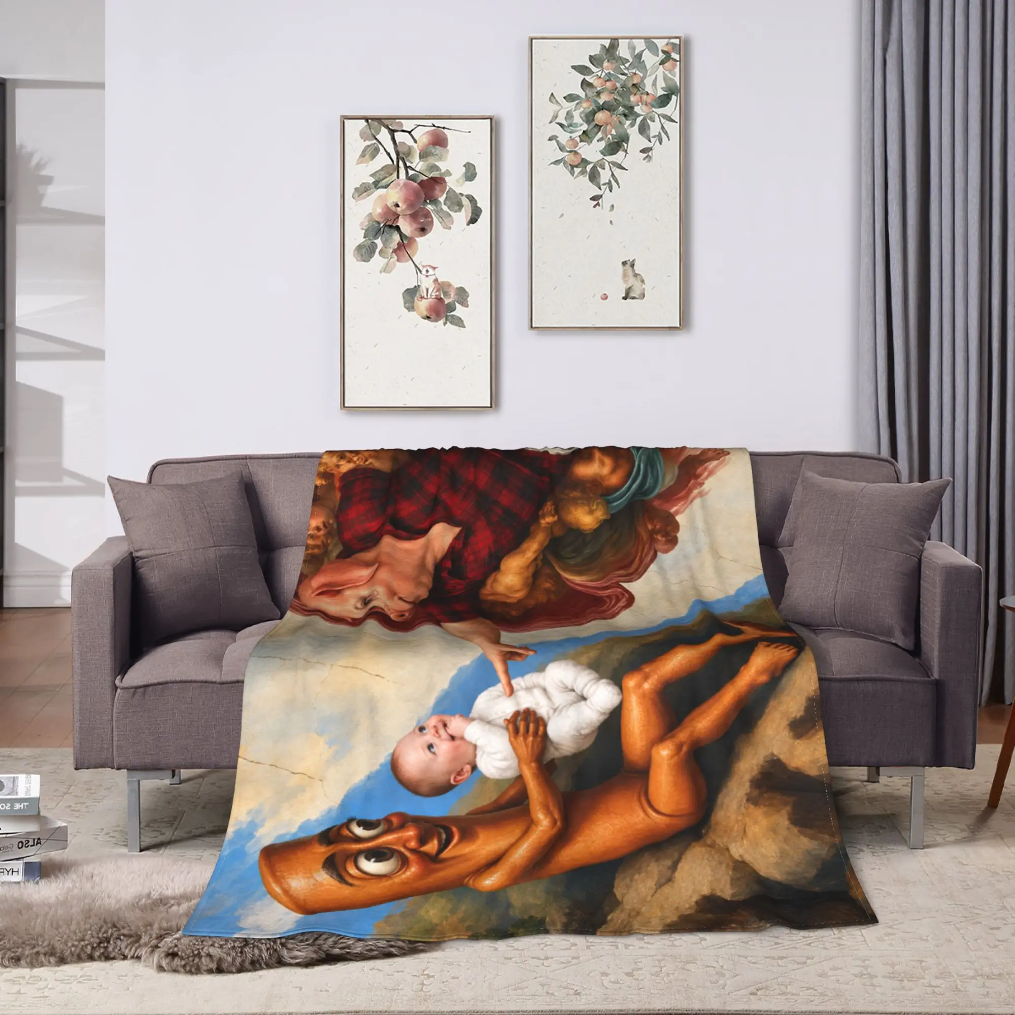 Funny John Pork is Calling Scuba Dance Blankets  Travel Flannel Throw Blanket For Outdoor Warm Soft Quality Bedspread Gift