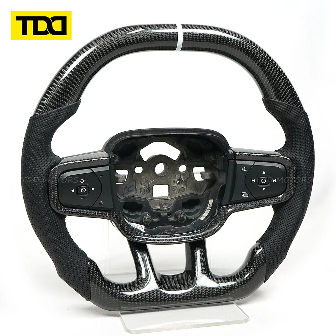 TDD 100% Real Carbon Fiber Steering Wheel for Volvo Eather Perforated Steering Wheel