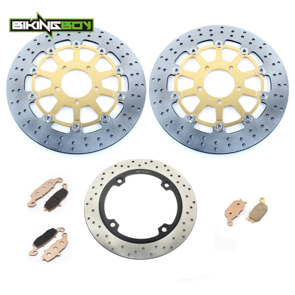 BIKINGBOY Front Rear Brake Discs Disks Rotors + Pads For Suzuki V-Strom DL 650 K4 K5 K6 DL 1000 02 03 04 05 06 07 08 09 Full Set