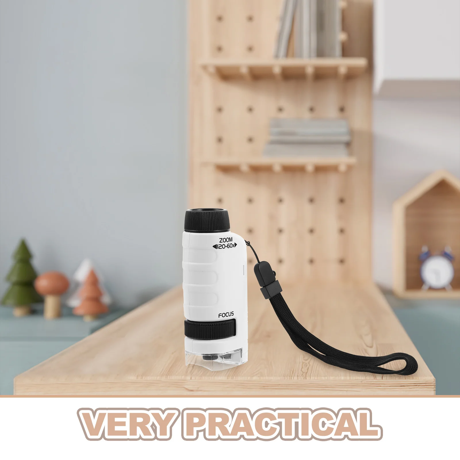 1 Set Mini microscopio portatile portatile per bambini Esperimenti scientifici Cursori ad alta definizione Esplorazione di biologia Apprendimento all'aperto