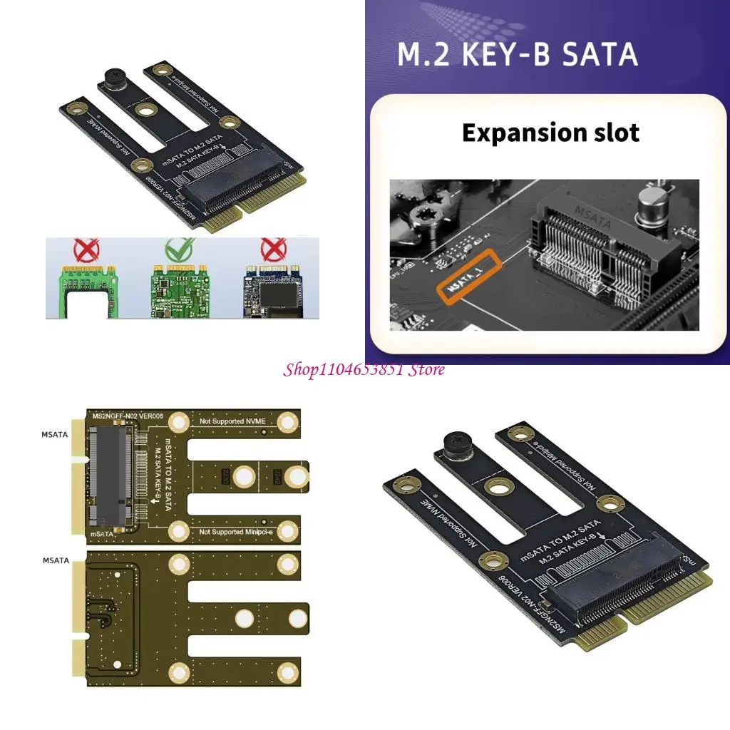

MSATA to M.2 SATA3.0 Adapter Card for Expanding Storage Mini ITX Motherboards Industrial Control Gaming Device