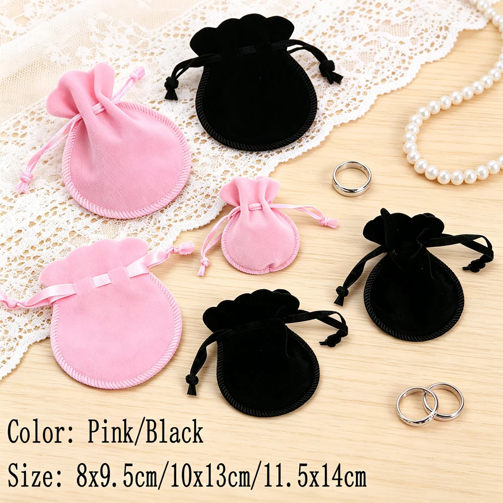 10-50pcs Small Velvet Drawstring Bags, Jewelry Pouch for Rings Earrings Candy, Gift Display Storage, Business Packaging Supply