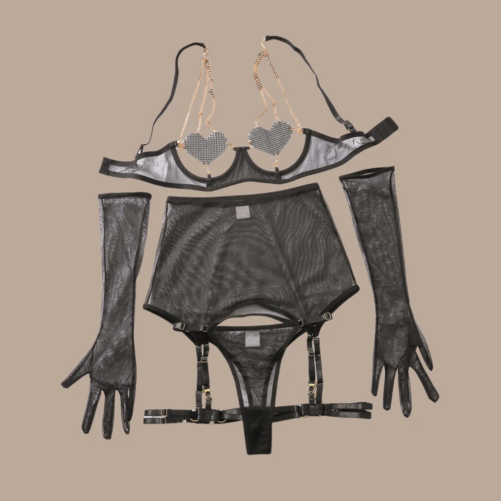 

Эротический комплект нижнего белья Ellolace для женщин: сексуальное белье для вечеринок, свадеб и фантазийных игр (без цензуры)