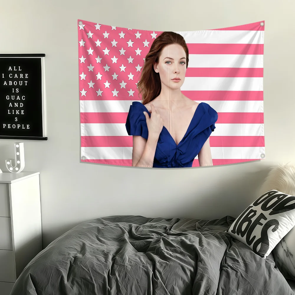 Actor R-Rebecca Ferguson Flag Polyester Printing Banner For Bedroom Living Bar Garden Garage Wall Art Out Door Decoration