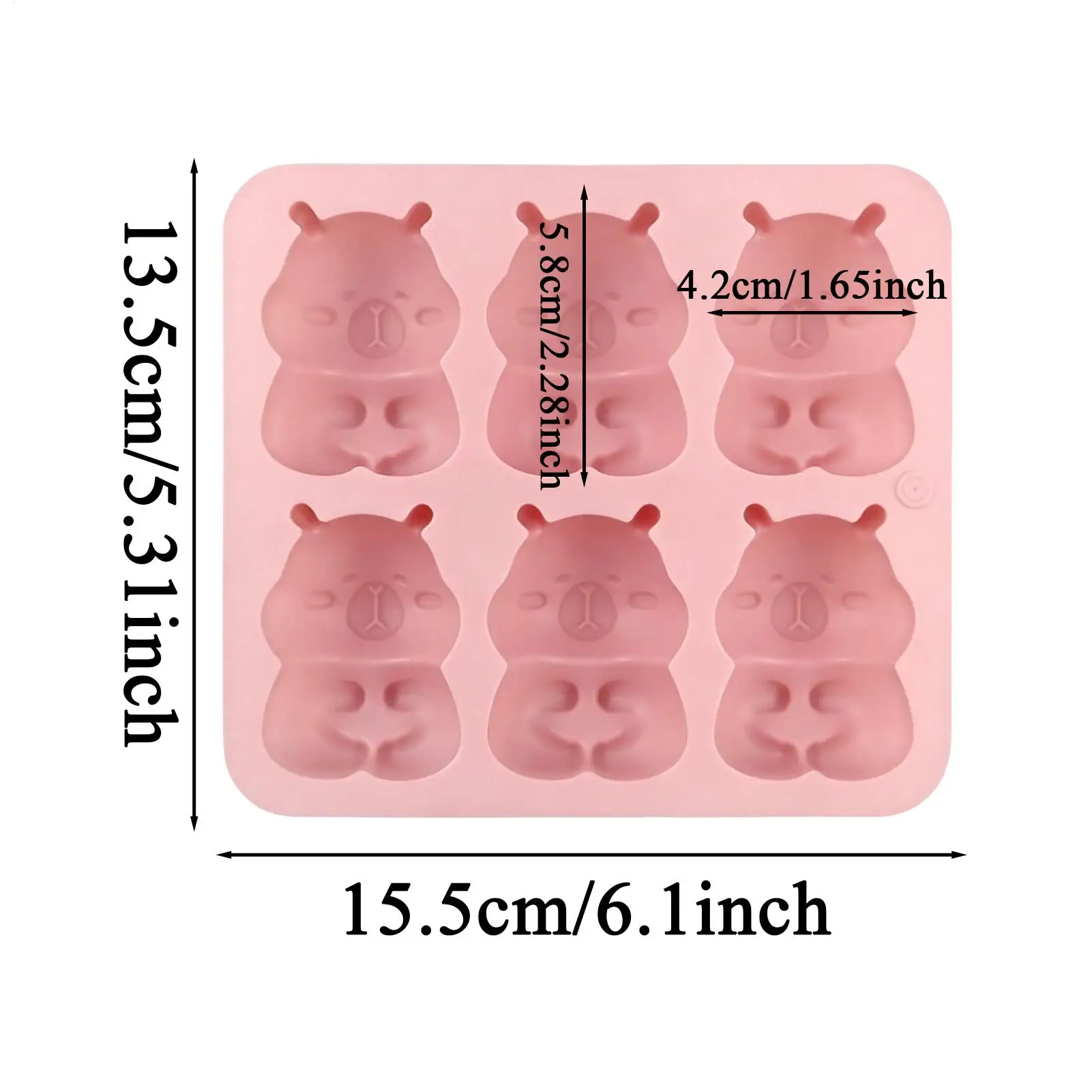 Ice Maker Freezer Mold 3D Capibala Ice Cubes Mold Silicone Capybara-Shaped Baking Mold For Cola Juice Cocktail Beverage Jelly
