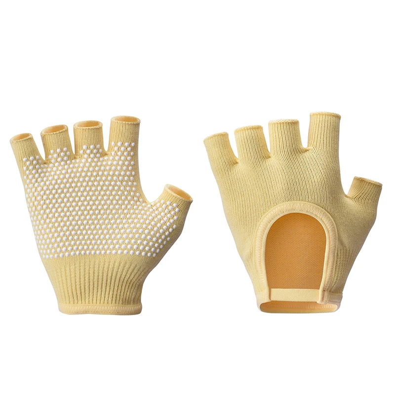 Dames Antislip Yoga Handschoenen Katoen Fitness Halve Vinger Handschoenen Ademend Outdoor Fietsen Pilates Sport Vissen Handschoenen
