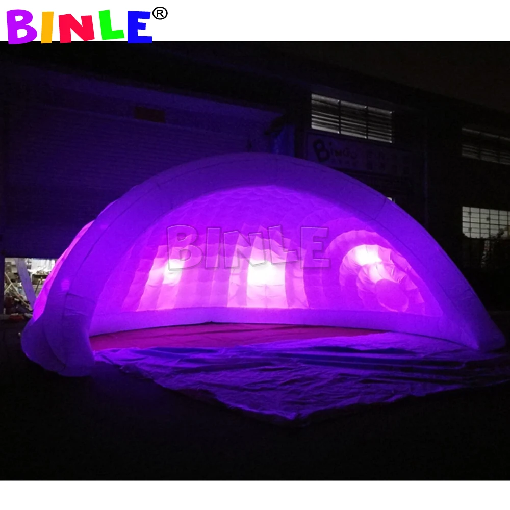 Wonderful outdoor waterproof inflatable half dome tent inflatable air dome tent structure luna tent with LED ligting