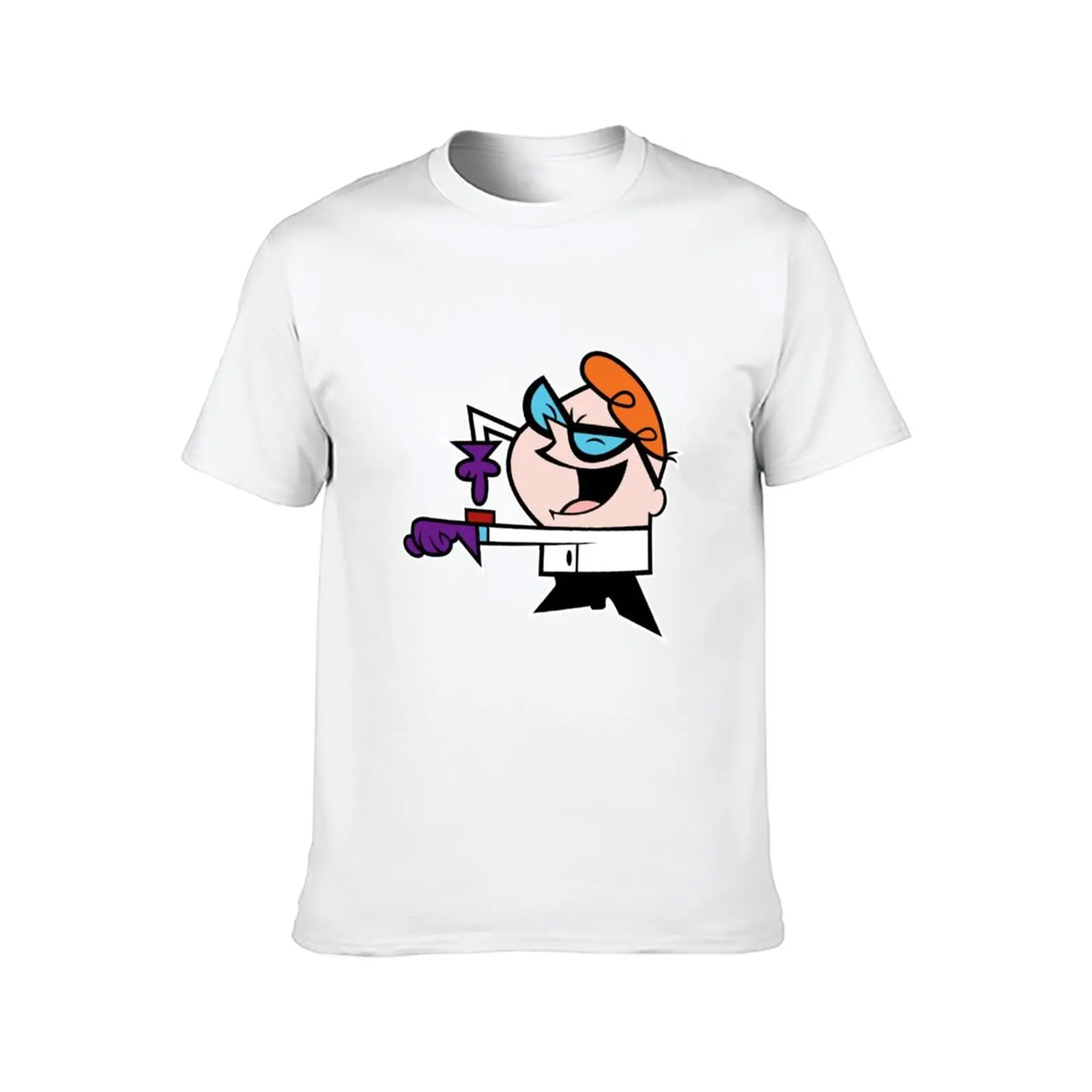 مختبر Dexter-Dexter ملصق تي شيرت رجل تي شيرت للرجال عادية مضحك تي شيرت الظلام الفكاهة تي شيرت