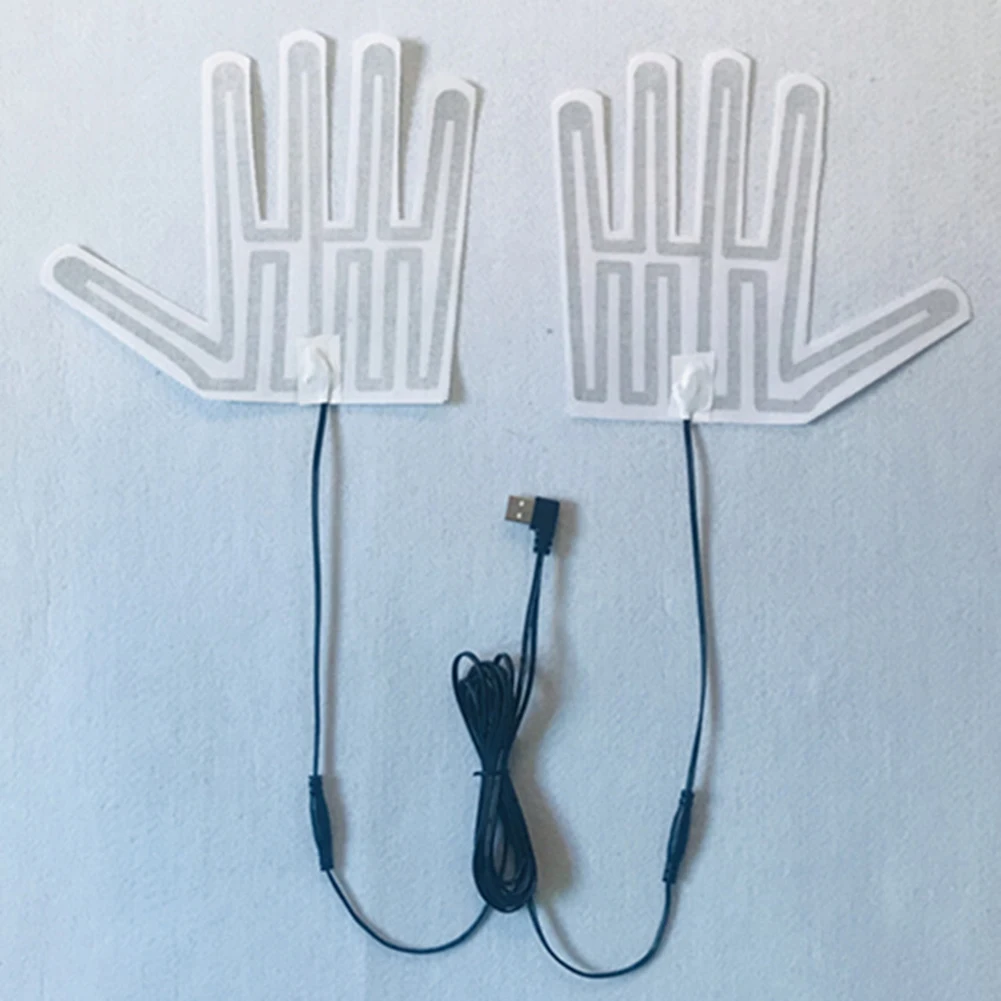 USB قفازات التدفئة منصات الشتاء تسخين كهربائي قفازات وسادة 5 فولت سخان دافئ الأحذية قفازات ورقة قفازات التزلج في الهواء الطلق لوحة التدفئة