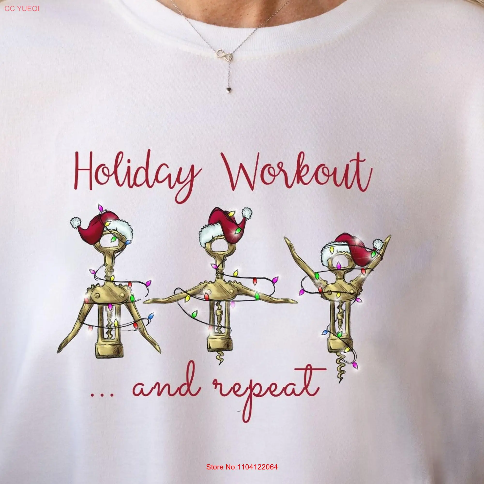 Stay trendy and tipsy with our Holiday Workout' t shirt Perfect for the office party or wine tours tastings your girlfriends