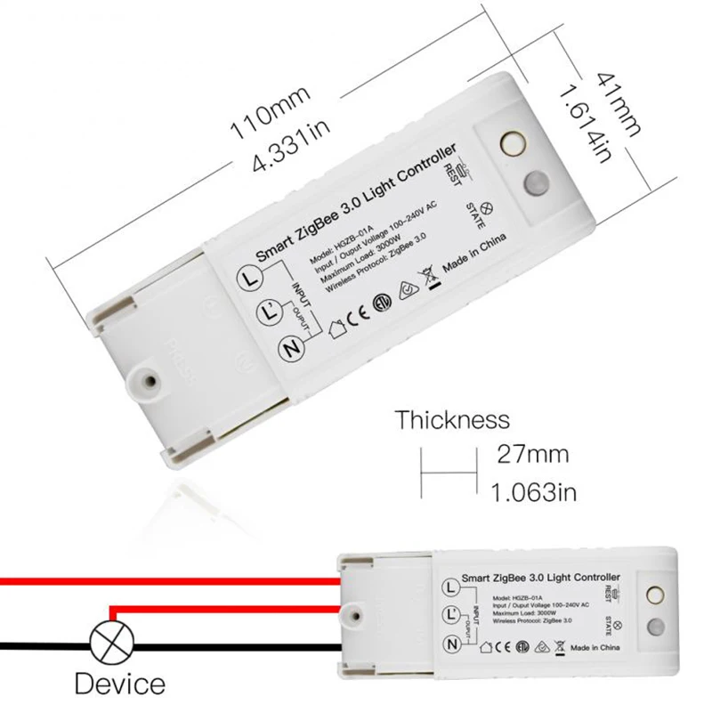 

B92B-Smart Zigbee 3.0 Контроллер освещения DIY Модифицированный переключатель для умного дома, совместимый с шлюзом Echo Alexa Lightify Zigbee