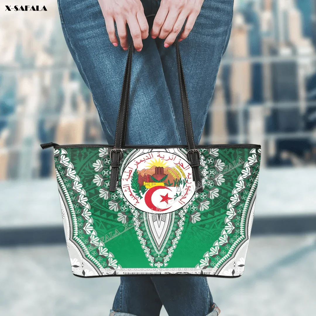 

Eritrea Sudan Algeria Africa Luggage Cover Vintage African Dashiki Saddle Bag PU Space Leather Material Rectangular Bag Women