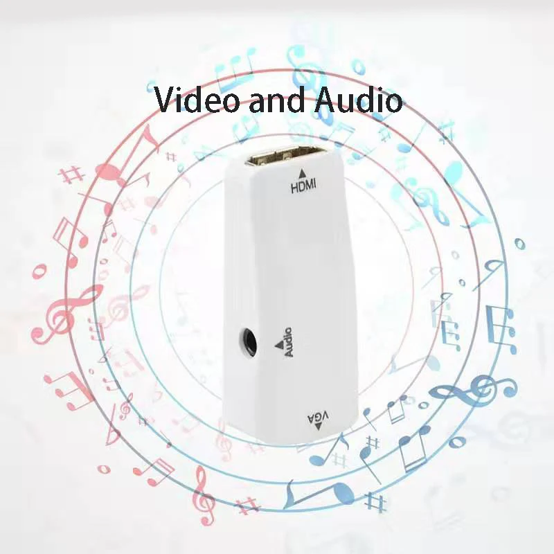 С конвертером HDMI в VGA, адаптером «мама-мама», компьютерный ноутбук, игровой плеер в HDTV-проектор, монитор, аудио, видеоразъем 1080P