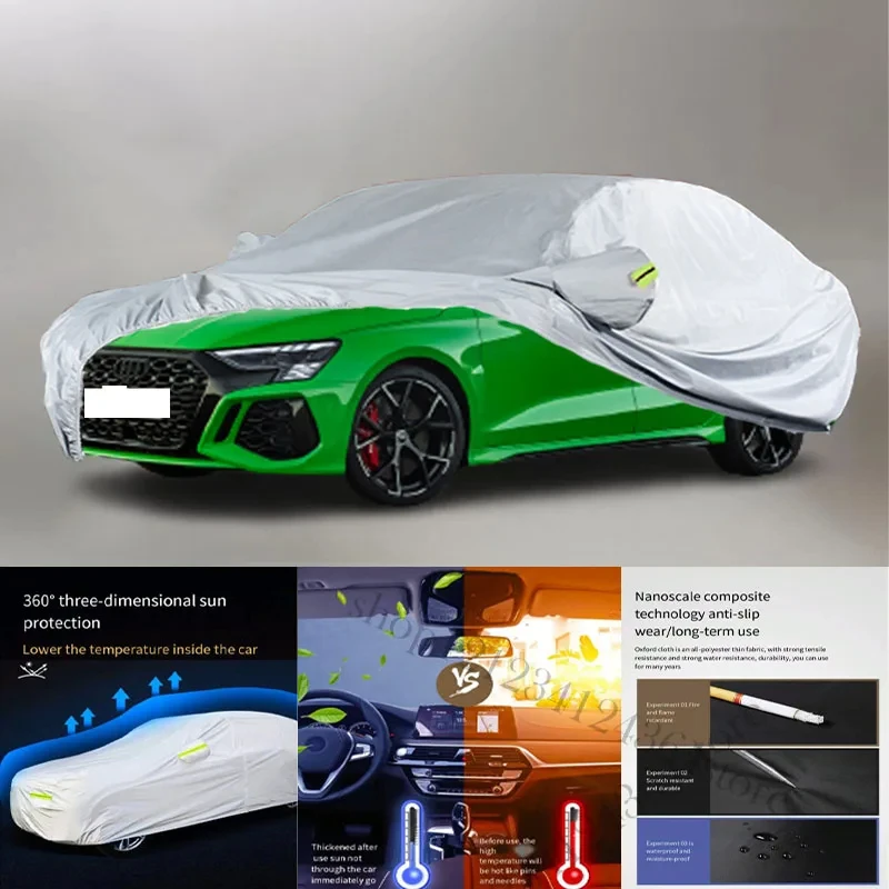 

For Audi-RS3 Auto Anti snow Anti dust Anti-uv Anti peeling paint And Anti Rainwater 210t car cover Car cover protection