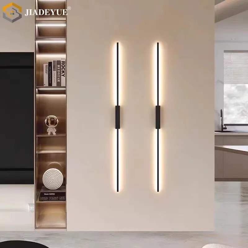 Modern minimalist LED strip wall lamp sofa living room TV background wall bedroom bedside lamp 110V 220V