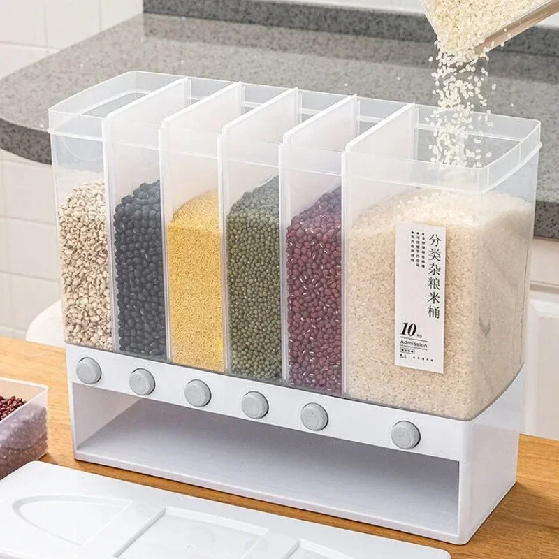 Bucket Grain Sealed Container Dry Food Dispenser Grain Storage Jar Kitchen Organizer Container Box Storage Containers