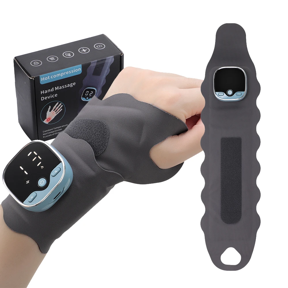 

Электрический массажер для запястья для запястного туннеля, горячий компресс, вибрационная защита для запястья, беспроводная грелка с вибрацией мышц