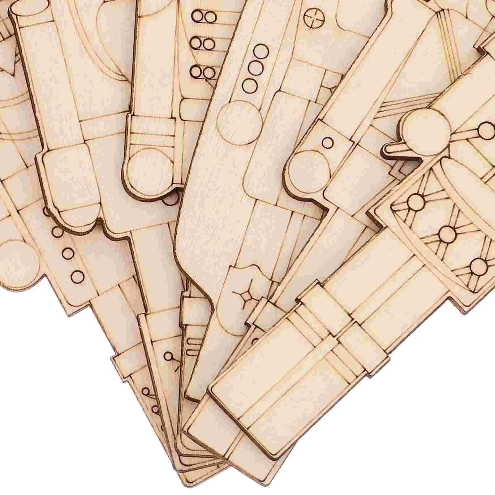 12 Pcs Christmas Decorations Nutcracker Ornaments Unfinished Wood Slices Pendant Crafts Beige DIY Uncolord Xmas Cutouts