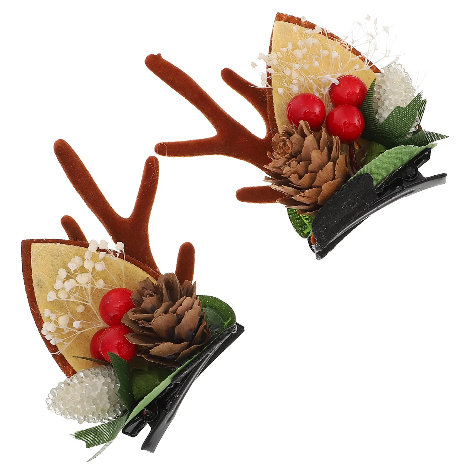 

2Pcs Reindeer Antler Hair Clips Christmas Hairpins for Kids Xmas Hair Accessories Holiday Party Decorative Chic Hairpin
