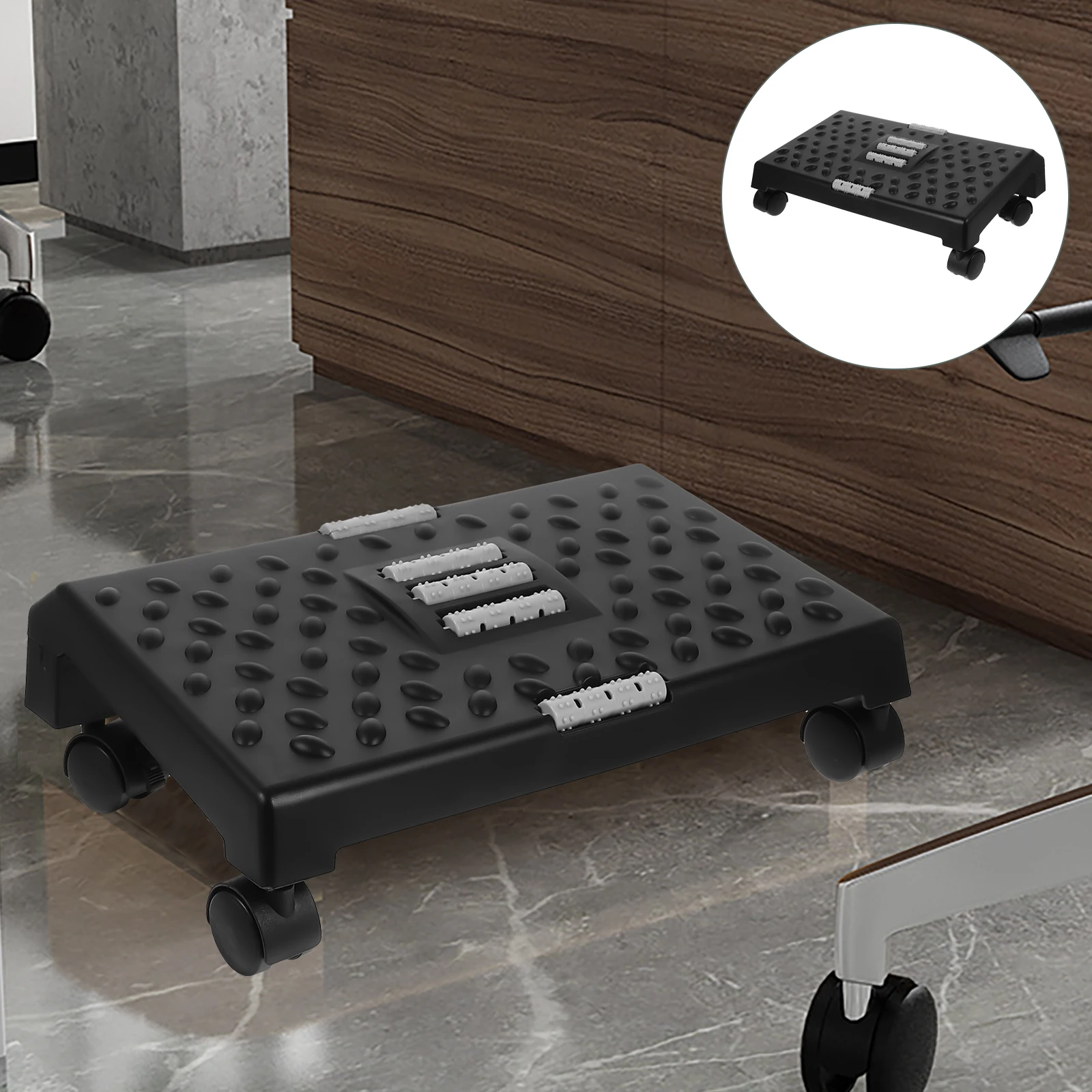 

Pedal Pad Footstool Desk Plastic Footrest Office Step Stool Home Plastic Under Desk Footrest Sofa Bathrooms Living Rooms