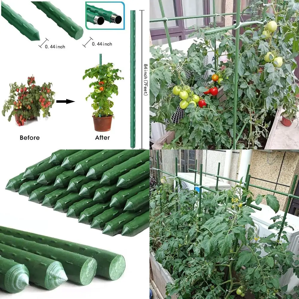 

Опоры для растений 7 футов (25 шт.) для сада: для томатов, огурцов, клубники, фасоли в горшках
