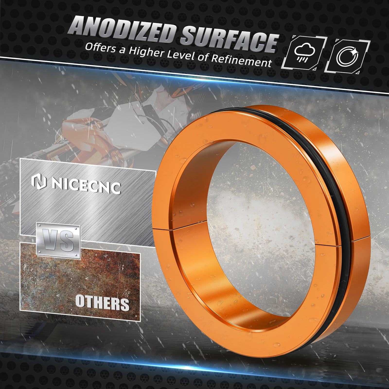 For KTM EXC 300 EXC 250 XCW 250 300 EXCF 350 EXC-F 450 500 Six Days 2017-2023 46mm Rear Suspension Shock Absorber Lowering Kit