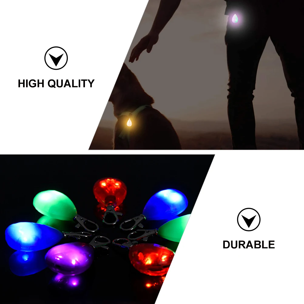 

2pcs Night Rechargeable Rechargeable Dog Light Pet Dog Pet Light Pendant Pendant Plastic Glow Dark Lightweight Bright LED