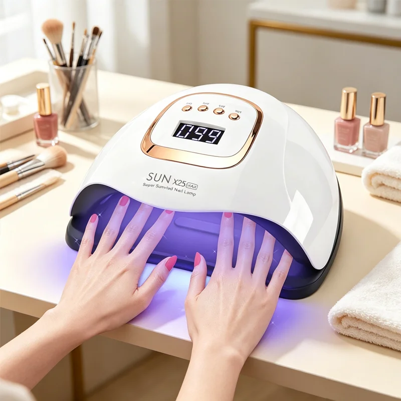 

Portable UV Manicure Lamp Fast Curing No Dead Ends Timerable 110V-240V Detachable Base Easy to Clean Suitable for Home Use