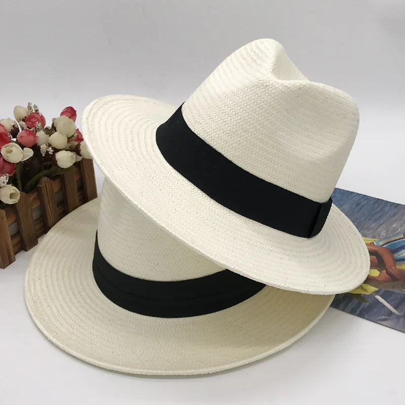 Big Brim High-end Shaping Korean Version Of Chanel's Style Flat Top Fine Straw White Wide Brim Top Hat Female Summer Straw Hat