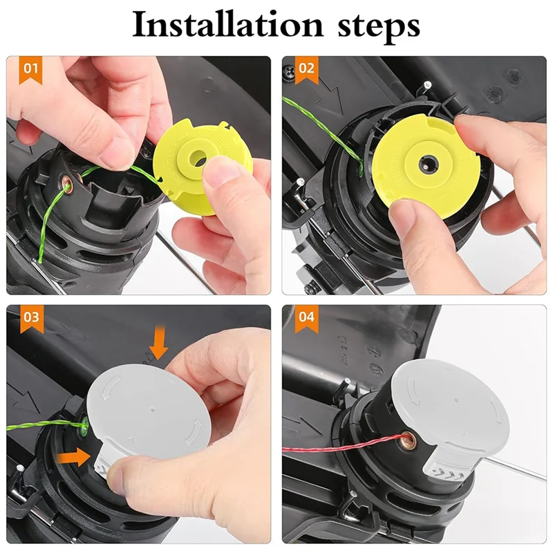 ABZV-Para Ryobi AC80RL3 Linha de aparador de ervas daninhas de substituição para Ryobi One Plus +