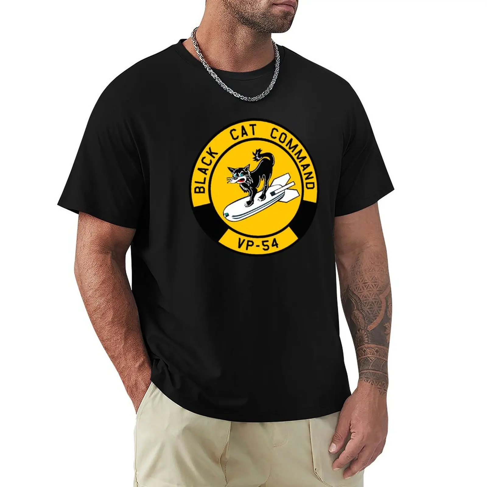 

USN VP-54 Patrol Bombing Squadron Black Cat Command - Clean Style T-Shirt gifts for boyfriend anime clothes men graphic t shirts