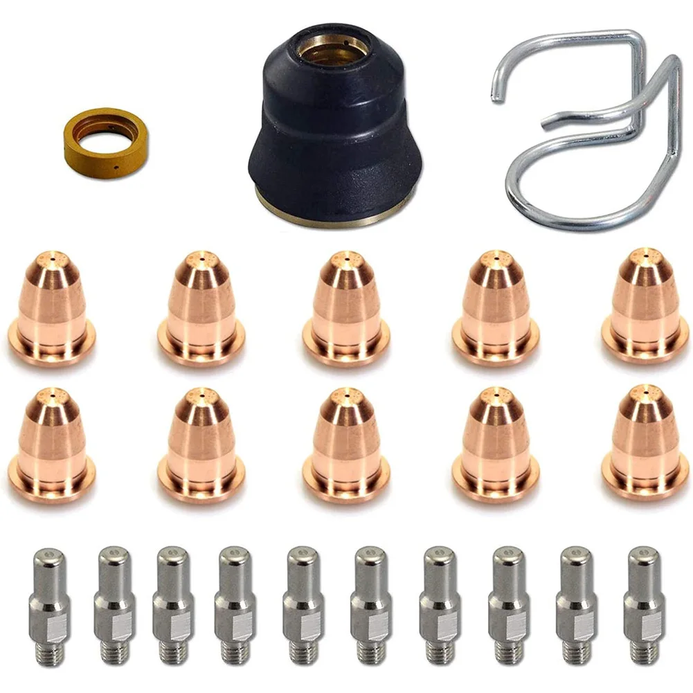 

23pcs/set Plasma Electrode PR0110 Tip 0.8 PD0116-08 Shield Cup Kit For Klutch Plasma For Klutch Plasma 275i Cutting Machine