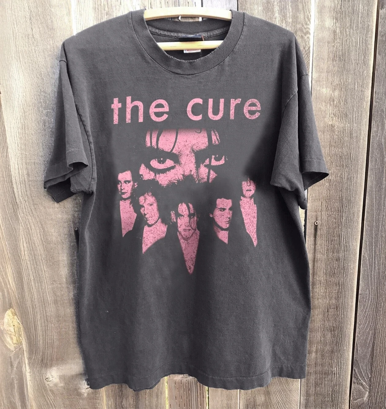 Summer Men's Pure Cotton Vintage The Cure Band T-shirt Casual Stylish Loose and Breathable Suitable for Everyday Wear