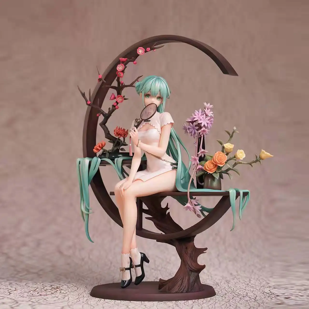 25cm Hatsune Miku Anime Figure Cheongsam Miku Ancient Customs Statue Pvc Figurine Collectible Model Toys Kid Birthday Gifts