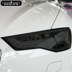 For Audi A3 8V S3 S4 B8 B9 A5 A6 S6 C8 A7 A8 RS4 TT TTS Q3 Q5 Q7 Q8 RSQ8 Smoked Black TPU Sticker Car Headlight Protective Film