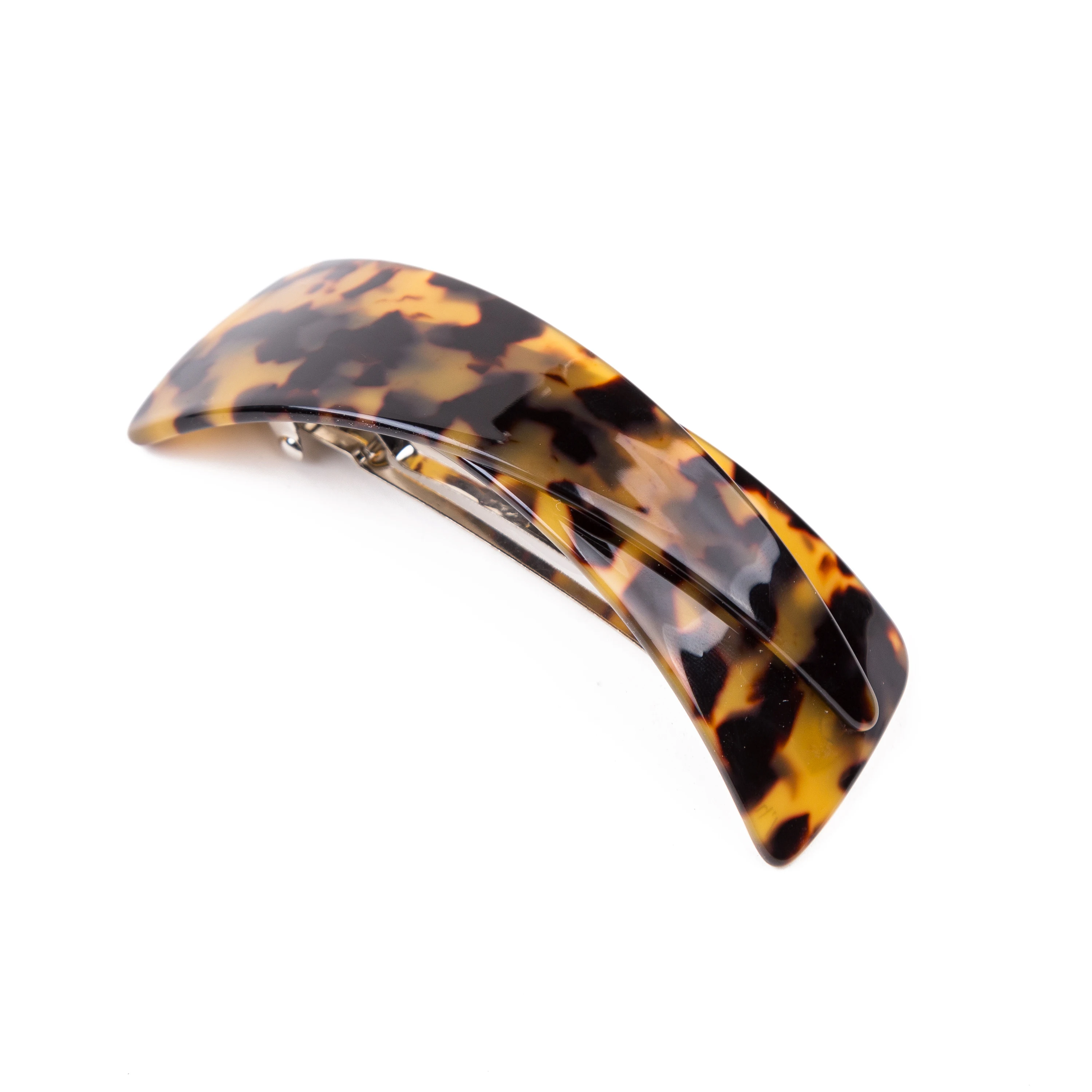 Prettyou Classic Elegant French Spring Hair Barrettes Handmade Celluloid Acetate Clip Luxury Tortoise Shell Fashion Accessories