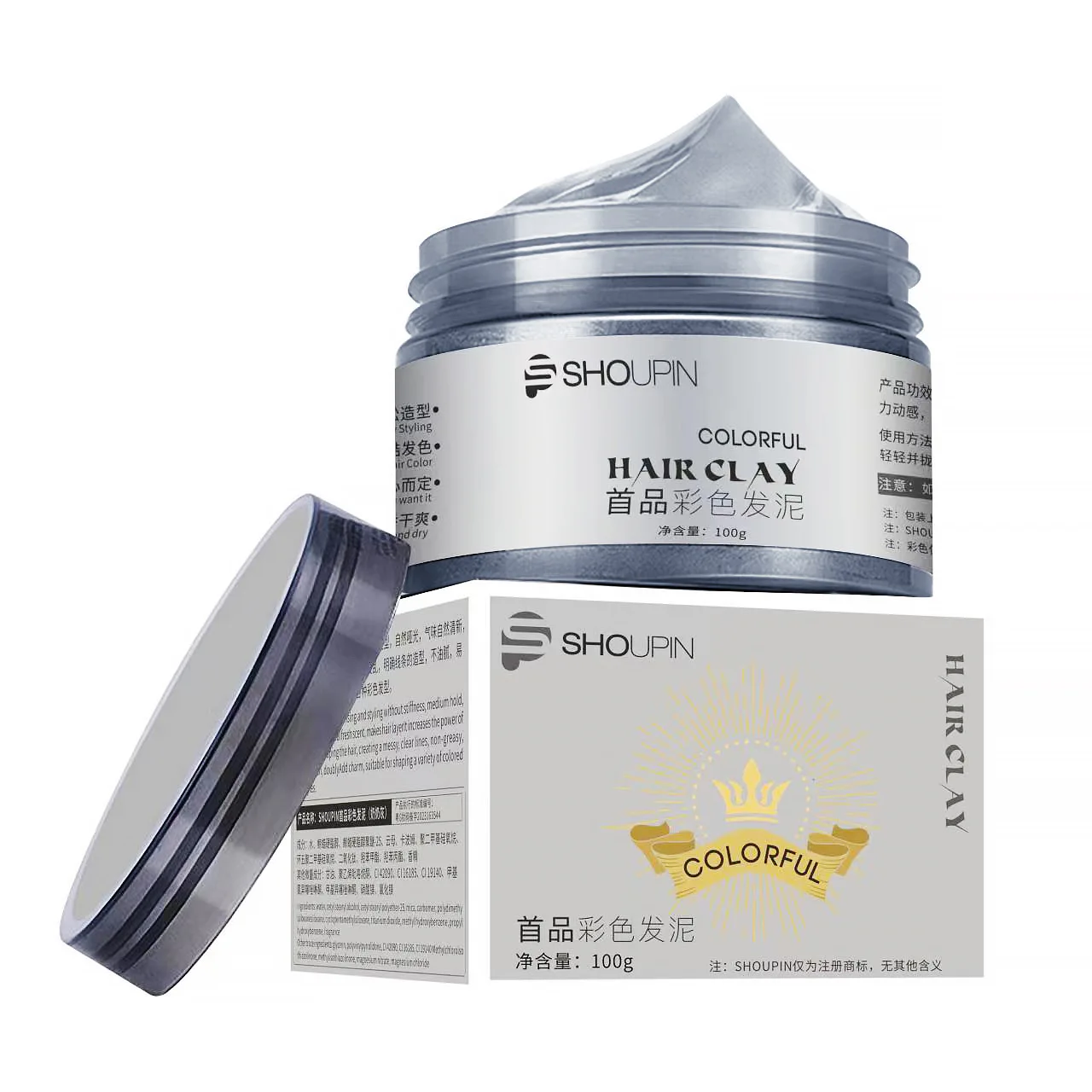 8 Colors Temporary Hair Color Wax Disposable One-Time Use Washable Colored Hair Dye Cream for Party Cosplay DIY Hair Styling
