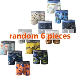 1/3/6 pcs Boys Boxer Briefs Sets 2025 New Kids Cotton Underwear Boy Underpants Teenager Dinosaur Print Soft Children Panties